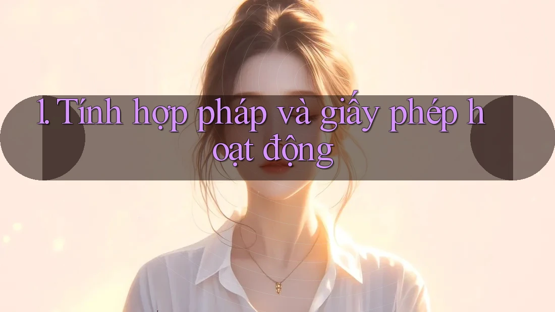 1. Tính hợp pháp và giấy phép hoạt động