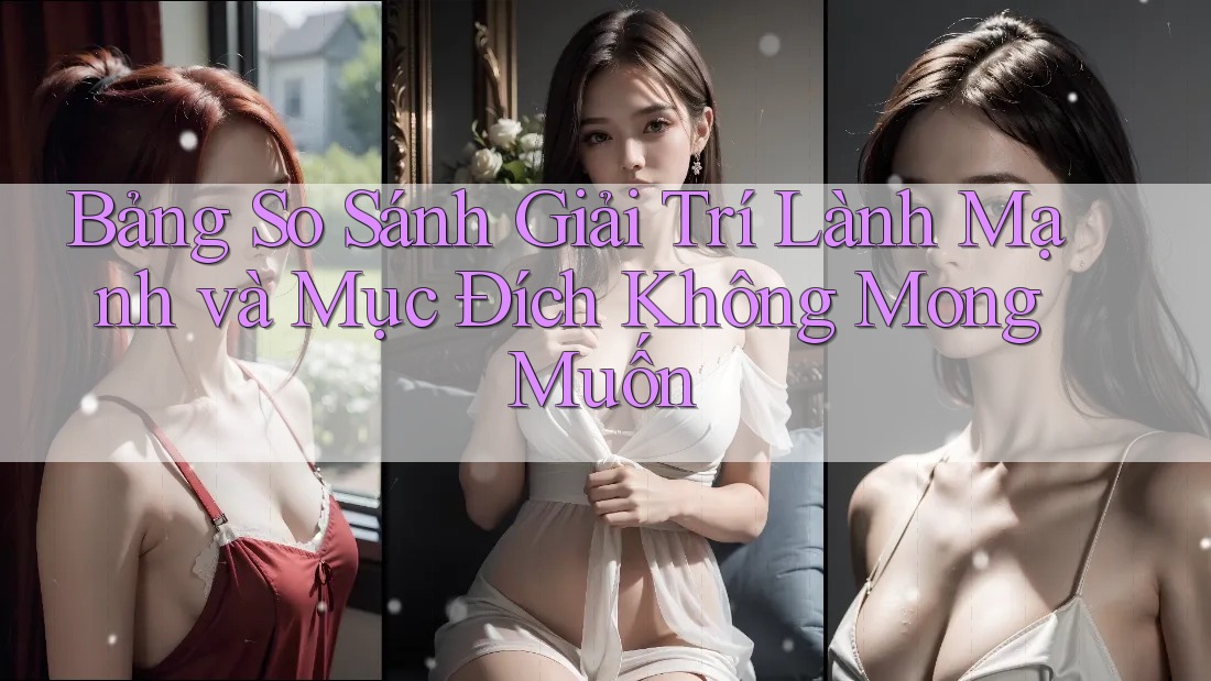 Bảng So Sánh Giải Trí Lành Mạnh và Mục Đích Không Mong Muốn Bảng So Sánh Giải Trí Lành Mạnh và Mục Đích Không Mong Muốn