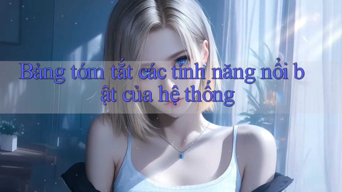 Bảng tóm tắt các tính năng nổi bật của hệ thống