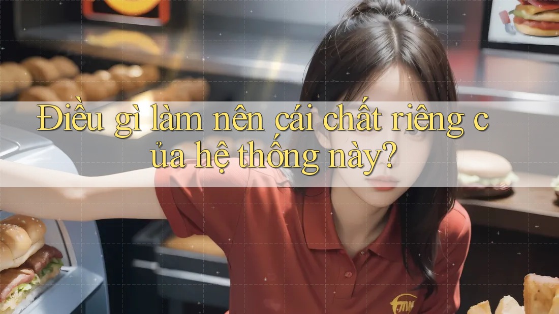 Điều gì làm nên cái chất riêng của hệ thống này? Điều gì làm nên cái chất riêng của hệ thống này?