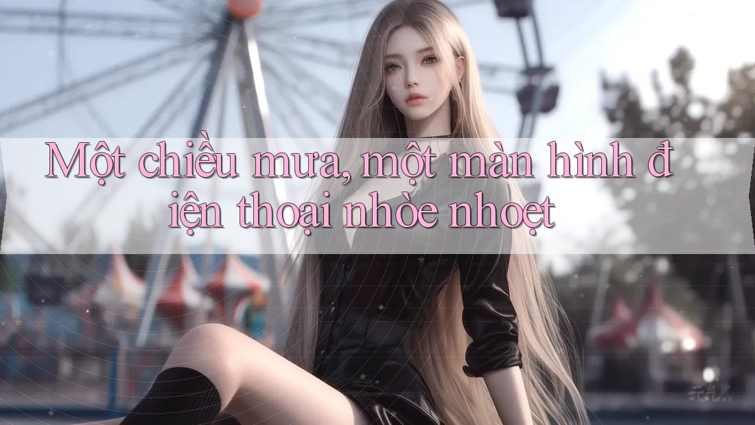 Một chiều mưa, một màn hình điện thoại nhòe nhoẹt Một chiều mưa, một màn hình điện thoại nhòe nhoẹt