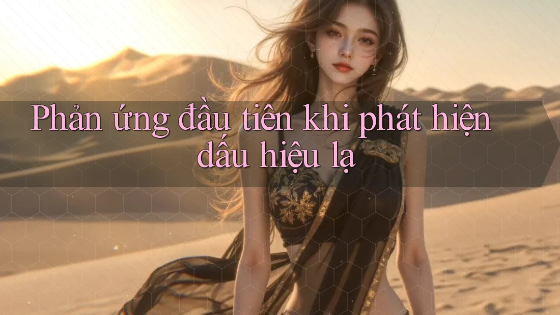 Phản ứng đầu tiên khi phát hiện dấu hiệu lạ